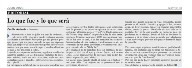 Lo que fue y lo que será